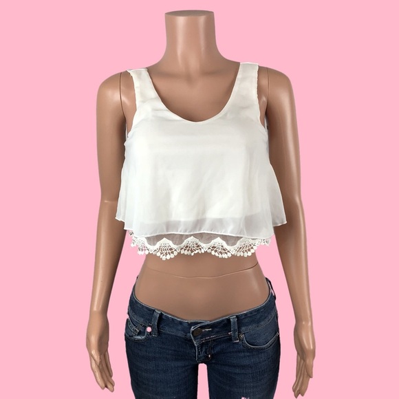 !! Charlotte Russe layered crop top - Picture 1 of 3